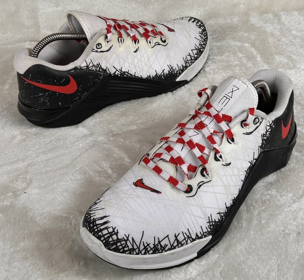 Nike Metcon 5 Amp White Red Mens Sz 9 Training Weightlifting Shoes CN5455 160